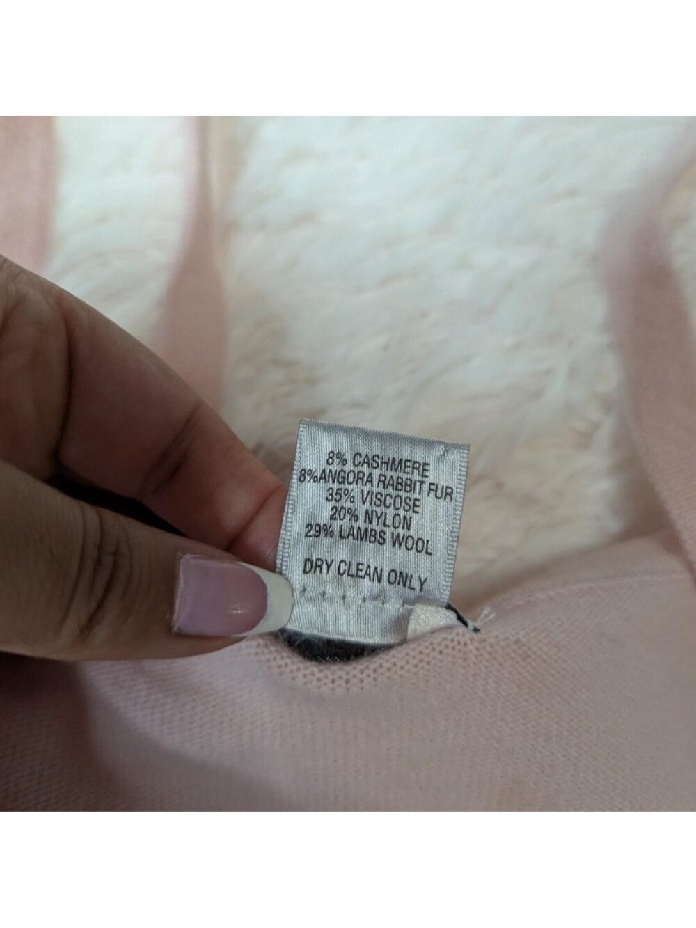 Vintage Cache Cashmere and Wool Baby pink tank top - Picture 7 of 7